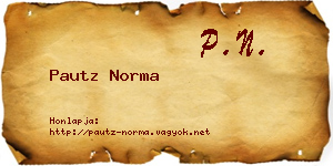 Pautz Norma névjegykártya